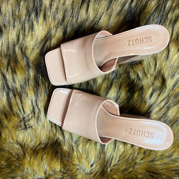 Schutz Women's Nude Platform Heels - Picture 2 of 3